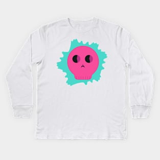 Vivid Skull Unleashed Kids Long Sleeve T-Shirt